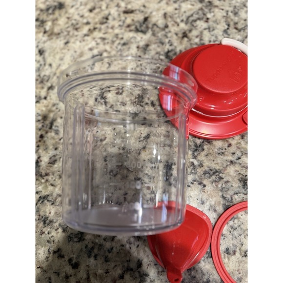 Tupperware Red Power Chef System Food Chopper Manual New Without Box - Picture 4 of 6